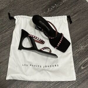 Les Petits Joueurs stud-detail‎ 100mm silk sandals